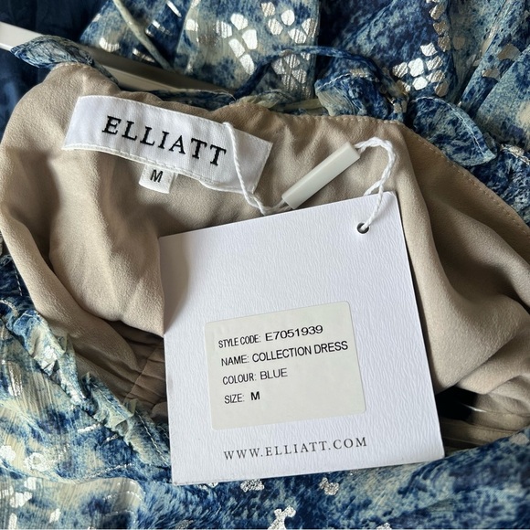 NWT Elliatt Blue Silver Collection Midi Dress - Picture 6 of 7